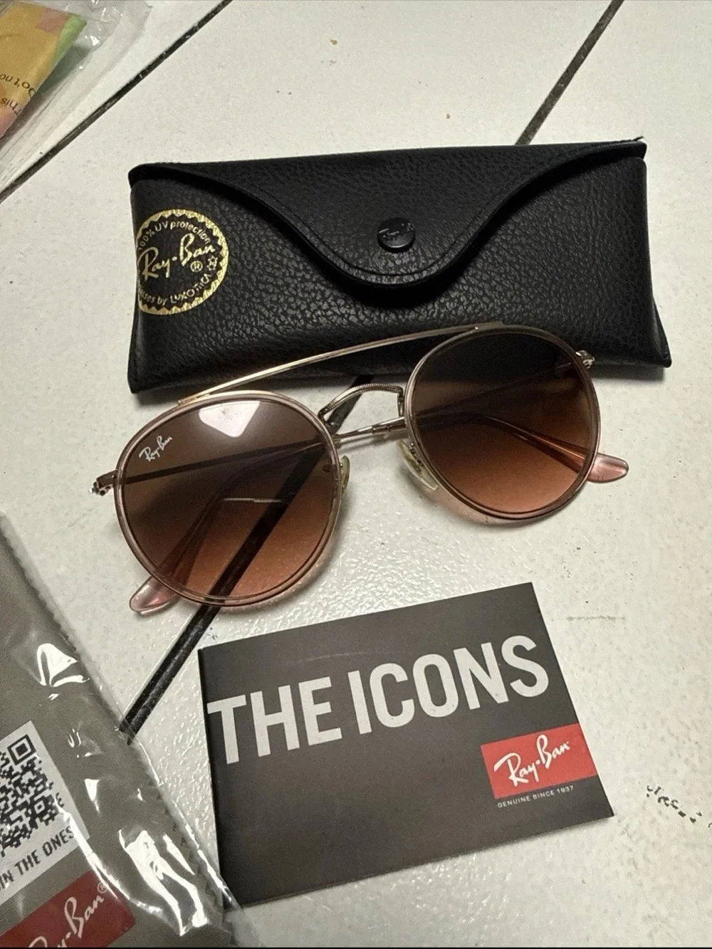 Ray Ban Polarized Sunglasses with case. EXCELLENT condition. RB3647N 51022 145